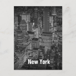 Carte Postale Bâtiments d'horizon de New York City la nuit