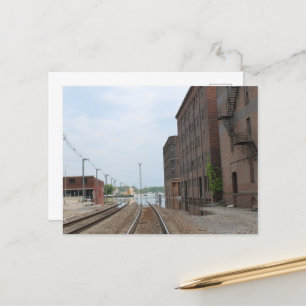 Carte Postale Bâtiments et voies inondées à Burlington, Iowa