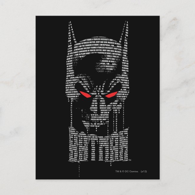Carte Postale Batman Avec Mantra (Devant)