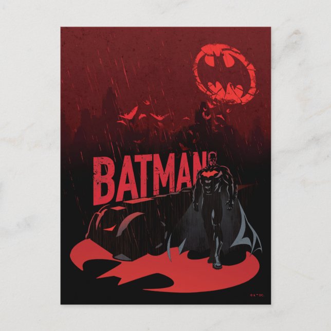 Carte Postale Batman Crimson Rain (Devant)