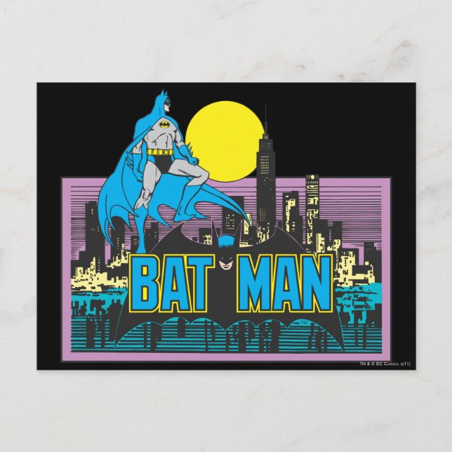 Carte Postale Batman & Lettres (Devant)