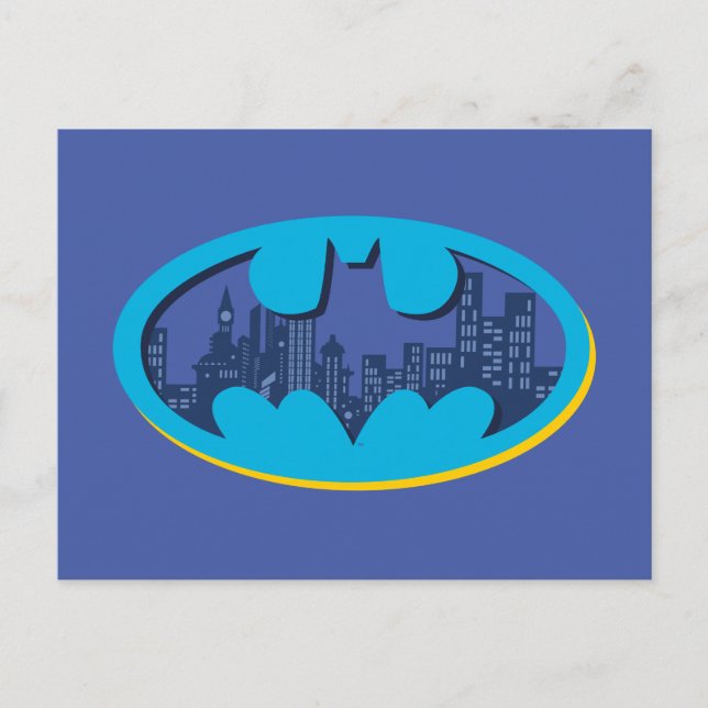 Carte Postale Batman | Symbole de la ville de Gotham (Devant)