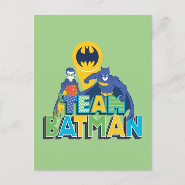 Carte Postale Batman | Team Batman & Robin (Devant)