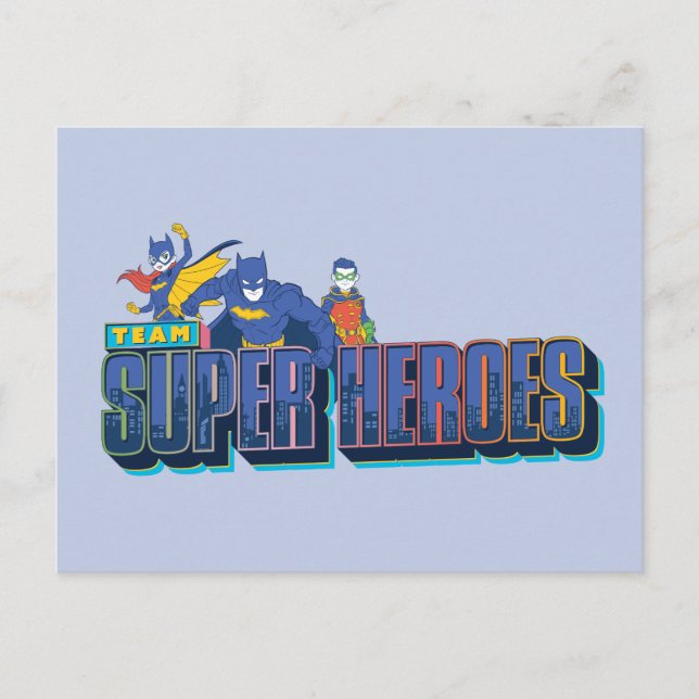 Carte Postale Batman | Team Super Heroes (Devant)