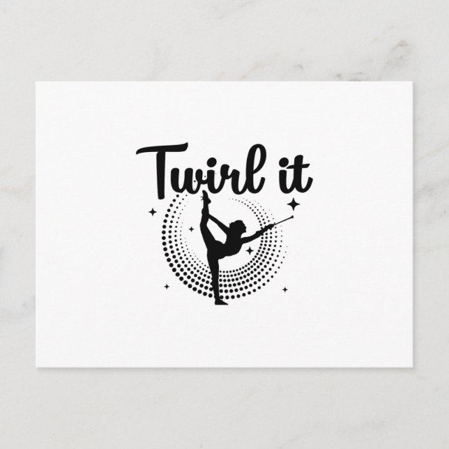 Carte Postale Baton Twirling| Dancing Majoret Dance Cadeau (Devant)