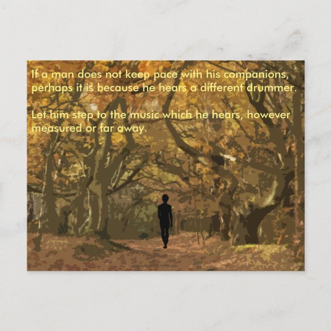 Carte Postale Battement de tambour spirituel d'Henry David Thore (Devant)