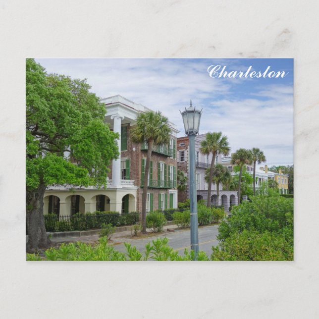 Carte Postale Batterie Charleston Caroline du Sud Maisons histor (Devant)