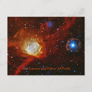 Carte Postale Bauble céleste - Nebula N90 et Pulsar SXP1062