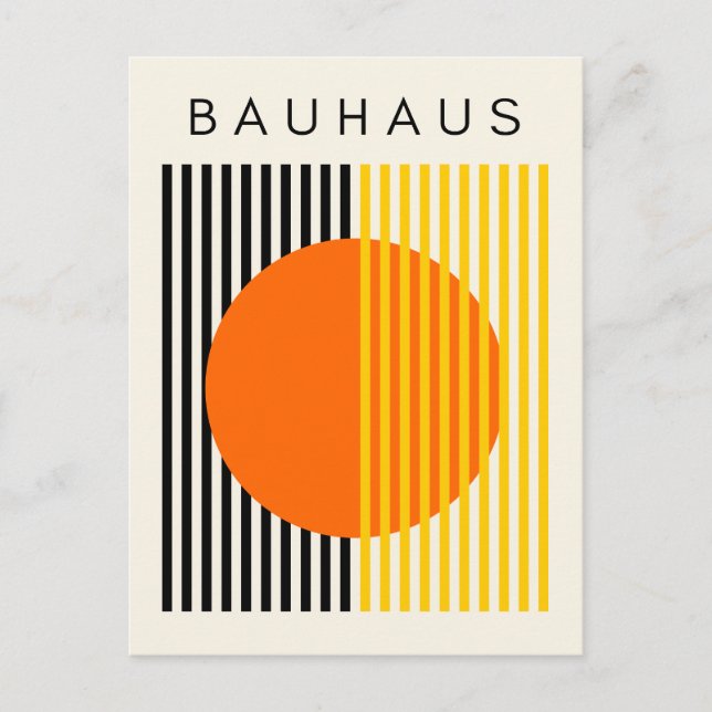 Carte Postale Bauhaus Art moderne Orange Circle Grandes (Devant)