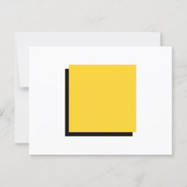 Carte Postale Bauhaus classique Art géométrique Carré jaune