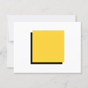 Carte Postale Bauhaus classique Art géométrique Carré jaune
