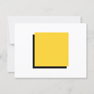 Carte Postale Bauhaus classique Art géométrique Carré jaune