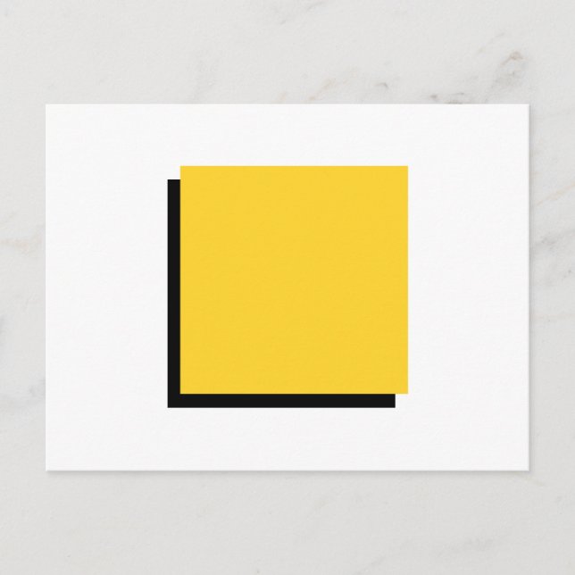 Carte Postale Bauhaus classique Art géométrique Carré jaune (Devant)