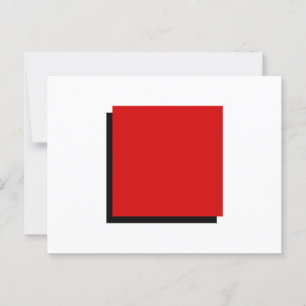 Carte Postale Bauhaus classique Art géométrique Carré rouge