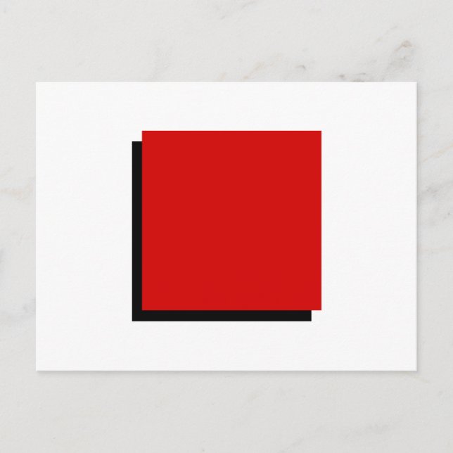Carte Postale Bauhaus classique Art géométrique Carré rouge (Devant)