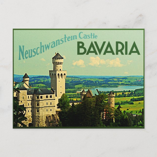 Carte Postale Bavière Allemagne Neuschwanstein Château (Devant)