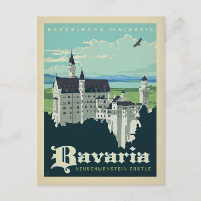 Carte Postale Bavière, Château de Neuschwanstein (Devant)