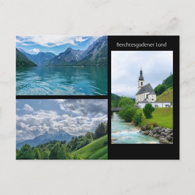 Carte Postale Bayern Berchtesgadener Land - Collage (Devant)