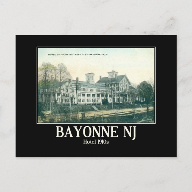 Carte Postale Bayonne NJ, Hotel La Tourette 1910 (Devant)