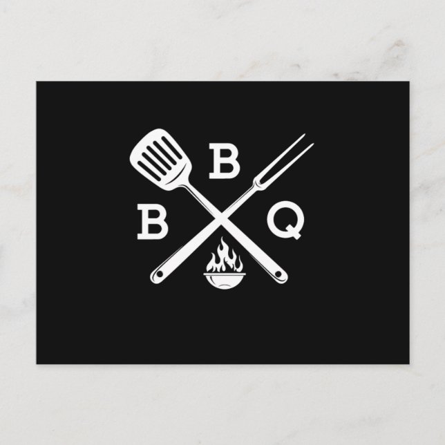 Carte Postale BBQ Barbecue Fête Son Grill Time (Devant)