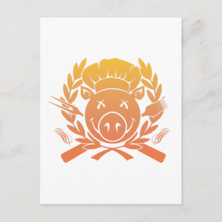 Carte Postale BBQ Crest - Fondu de coucher du soleil