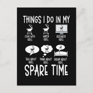 Carte Postale BBQ Grill Humour Grill Viande Lover