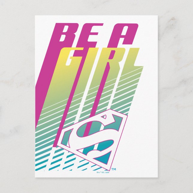 Carte Postale "Be A Girl" Supergirl Graphic (Devant)
