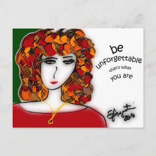 Carte postale Be Unforgettable - Sharon Augustin