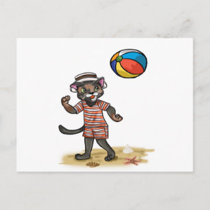 Carte Postale beach ball Kitty