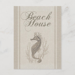Carte Postale Beach House Seahorse Seashore
