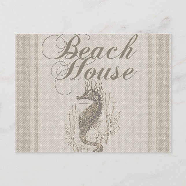 Carte Postale Beach House Seahorse Seashore (Devant)