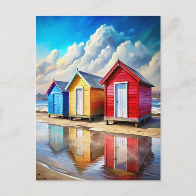 Carte Postale Beach Huts (Devant)