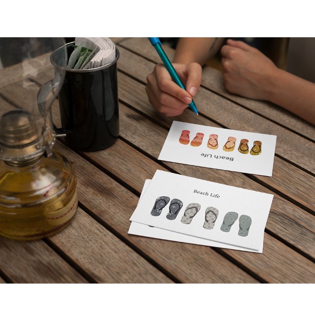 Carte Postale Beach Life, tongs (Créateur téléchargé)