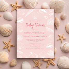 Carte Postale Beach Ocean Sea Shells Girls Baby shower