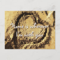 Beach Sand Heart Home Est Avec Vous Citation Scrip