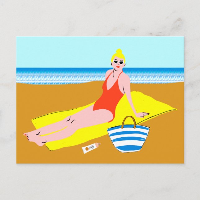 Carte Postale Beachy Keen - Jaune (Devant)