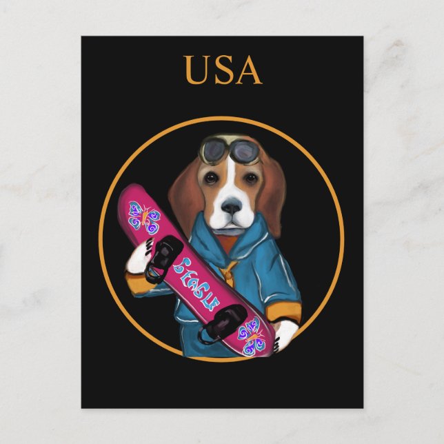 CARTE POSTALE  BEAGLE (Devant)