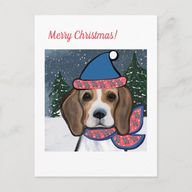 CARTE POSTALE BEAGLE (Devant)