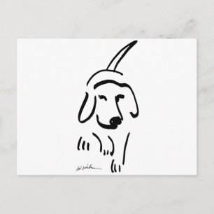 Carte Postale Beagle déterminé