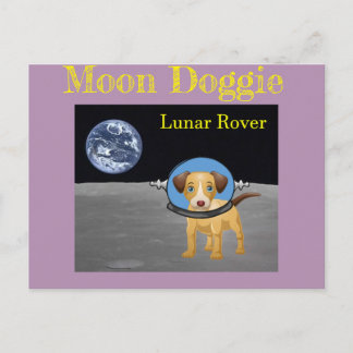 Carte Postale Beagle Moon Chien Lunar Rover par Funnycomb