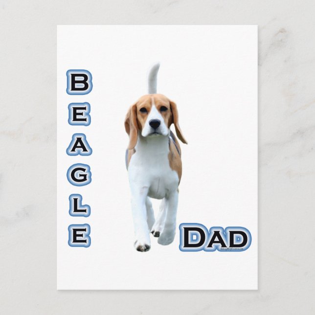 Carte Postale Beagle papa 4 (Devant)