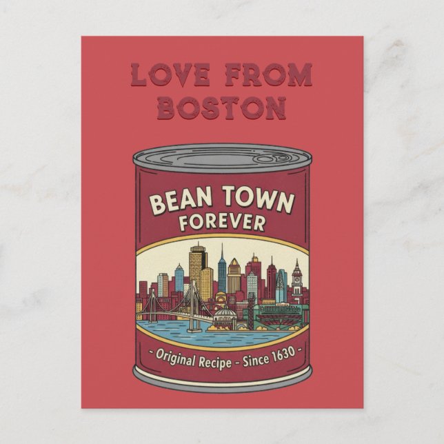 Carte Postale Bean Town Forever Boston (Devant)