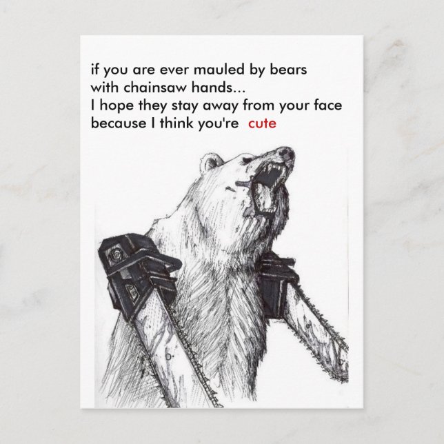 Carte Postale Bear Mauling Romance (Devant)