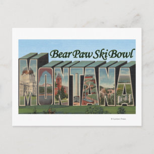 Carte Postale Bear Paw Ski Bowl, Montana - Grandes scènes de let