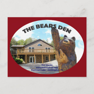 Carte Postale Bears Den Cabine