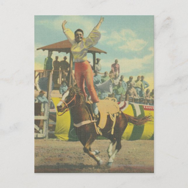 Carte Postale Beatrice Cooper fait un stand romain. (Devant)