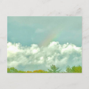 Carte Postale Beau arc-en-ciel sur la pluie Jour Garder le conta