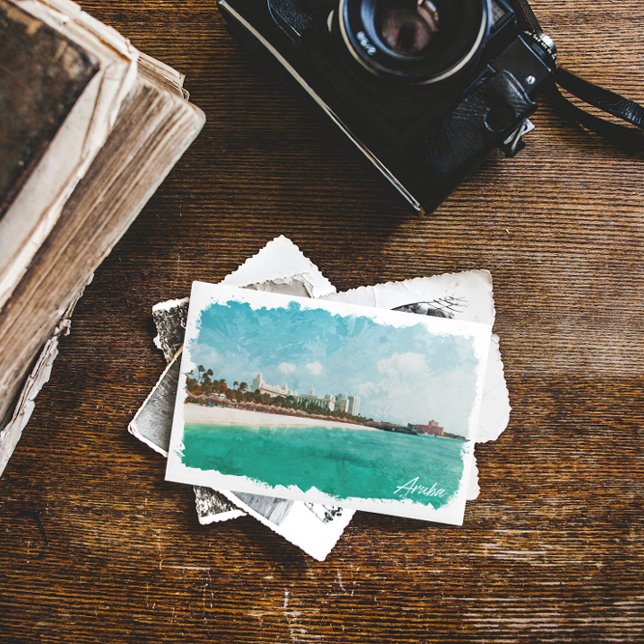 Carte Postale Beau Aruba Tropical Island Travel (aruba tropical scenery postcard)