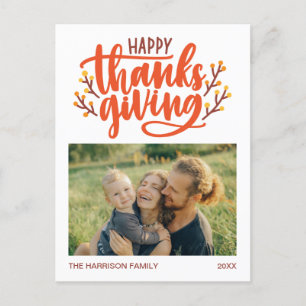 Carte Postale Beau Bon thanksgiving de calligraphie Photo