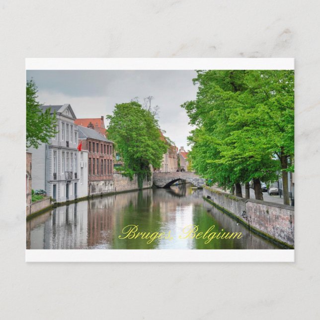 Carte Postale Beau canal Bruge (Devant)